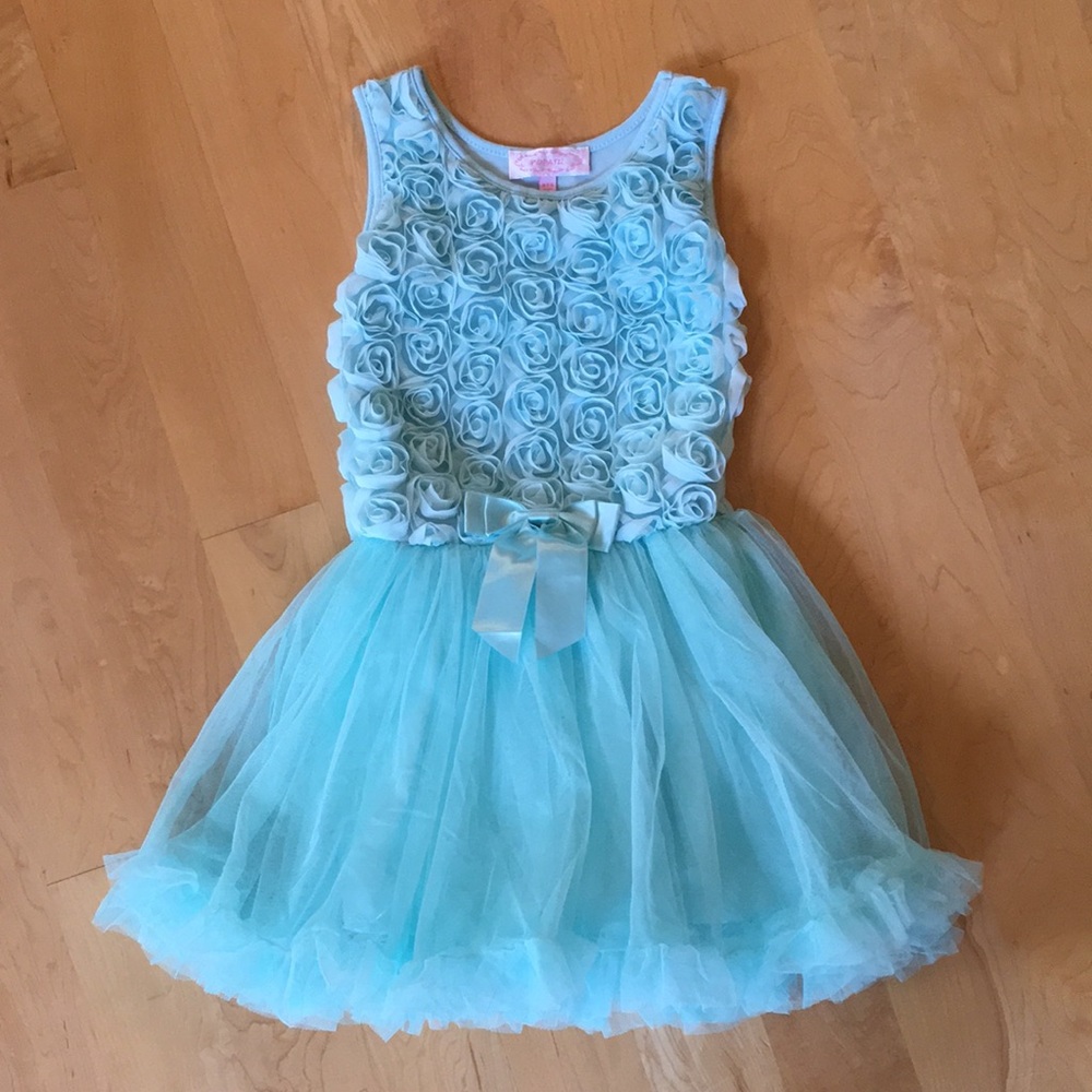 Papatu Girls Floral Mesh Sleeveless Dress